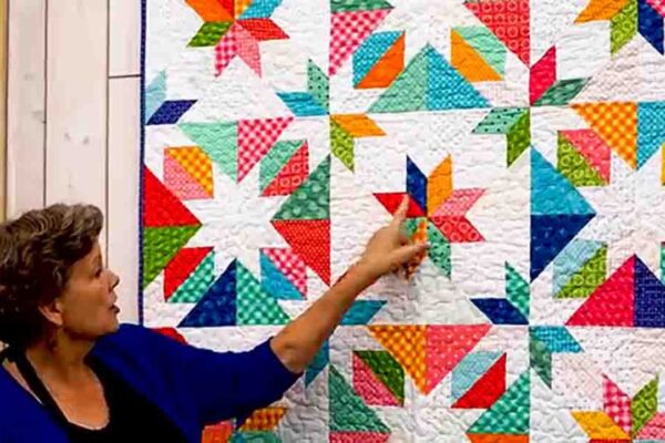 Finished Confetti Star Quilt, a completed DIY project