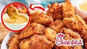 Copycat Chick-Fil-A Nuggets With Sauce, homemade and freshly served