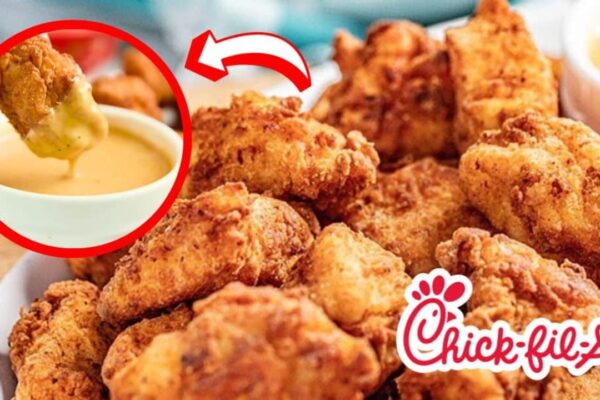 Copycat Chick-Fil-A Nuggets With Sauce, homemade and freshly served