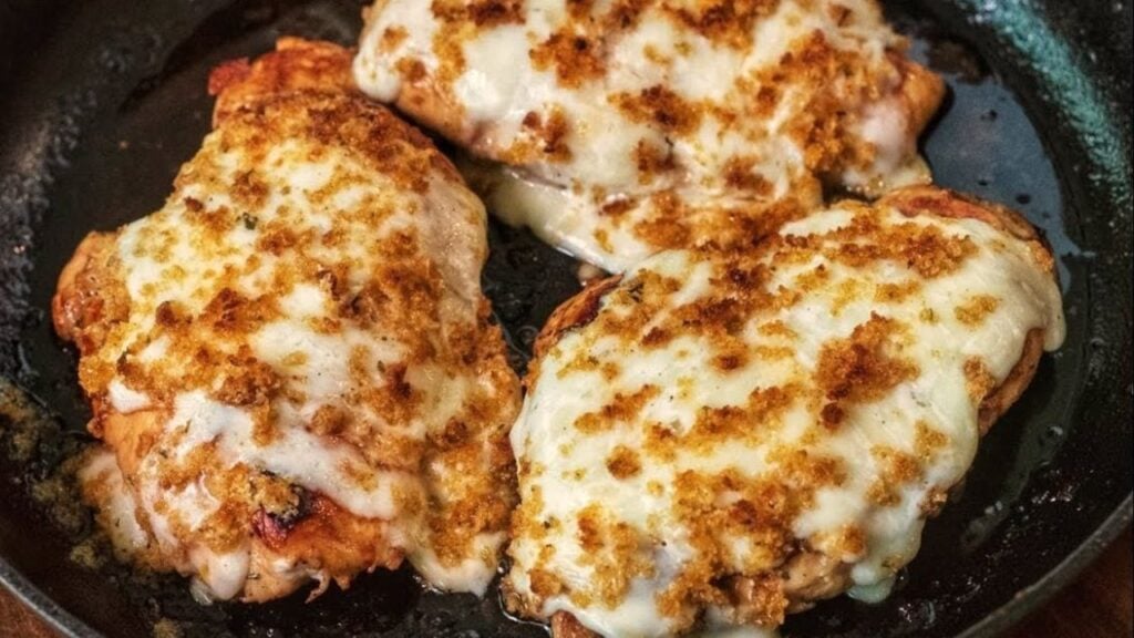 Copycat Longhorn Steakhouse Parmesan Crusted Chicken, homemade and freshly served