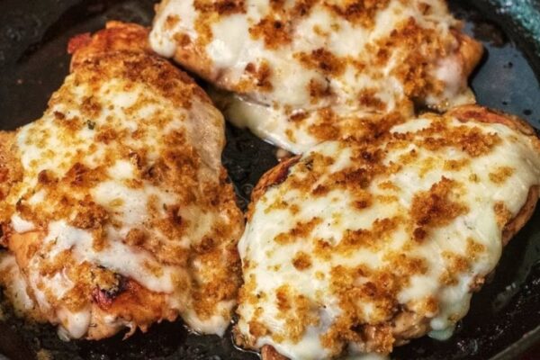 Copycat Longhorn Steakhouse Parmesan Crusted Chicken, homemade and freshly served