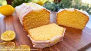 Copycat Starbucks Lemon Loaf, homemade and freshly served