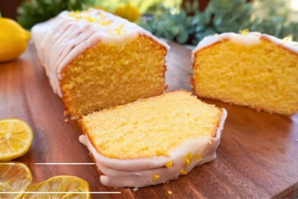 Copycat Starbucks Lemon Loaf, homemade and freshly served