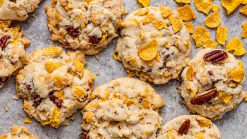 Cornflake Cookies, homemade and freshly served