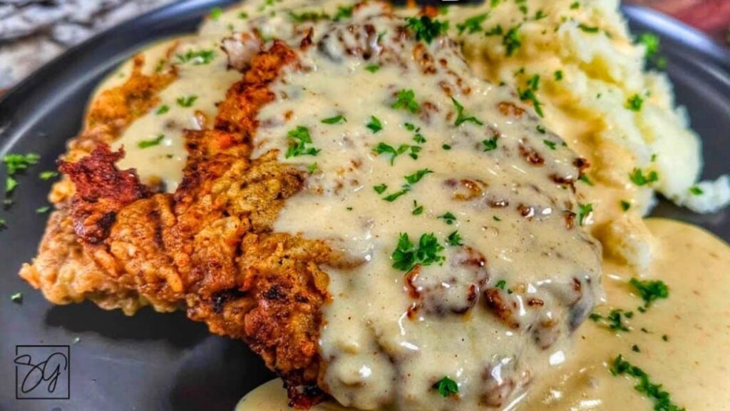 Delicious Country Fried Steak, homemade and freshly served