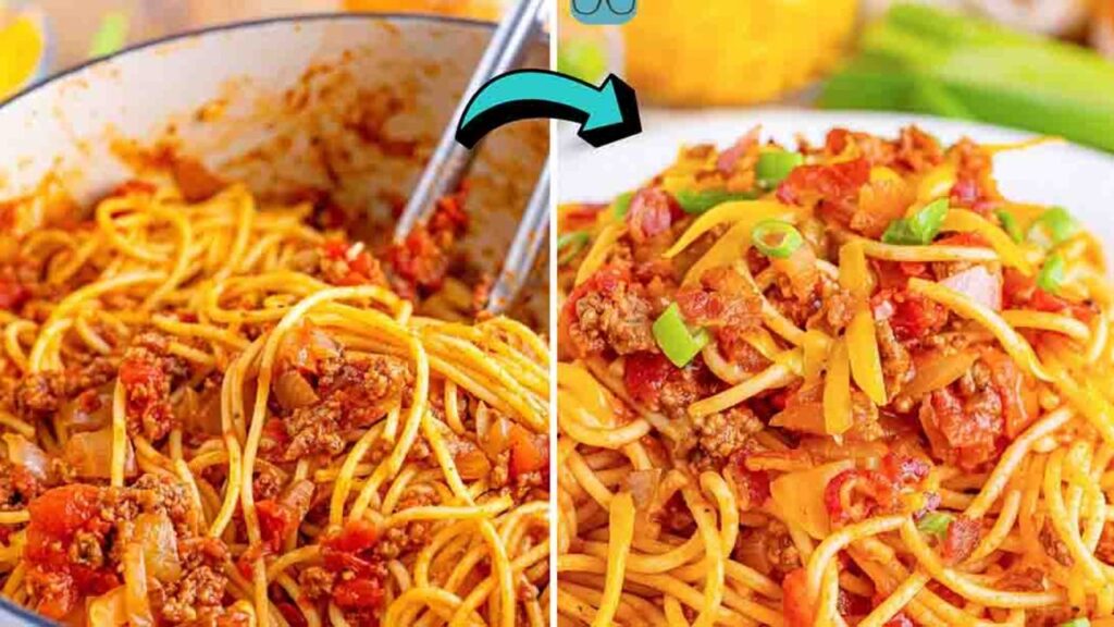 Cowboy Spaghetti, homemade and freshly served