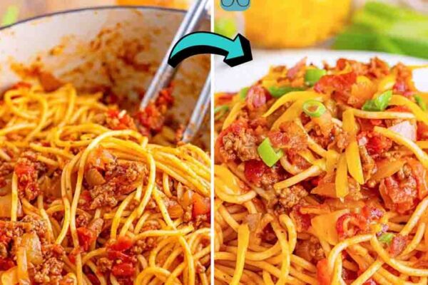 Cowboy Spaghetti, homemade and freshly served