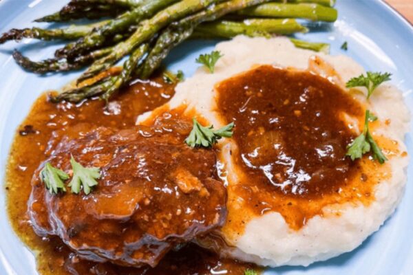 Crackpot Salisbury Steak, homemade and freshly served