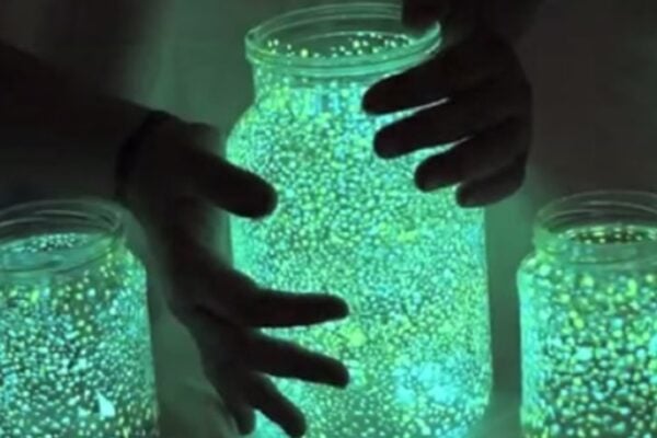 Finished DIY Mason Jar Glow Lights, a completed DIY project