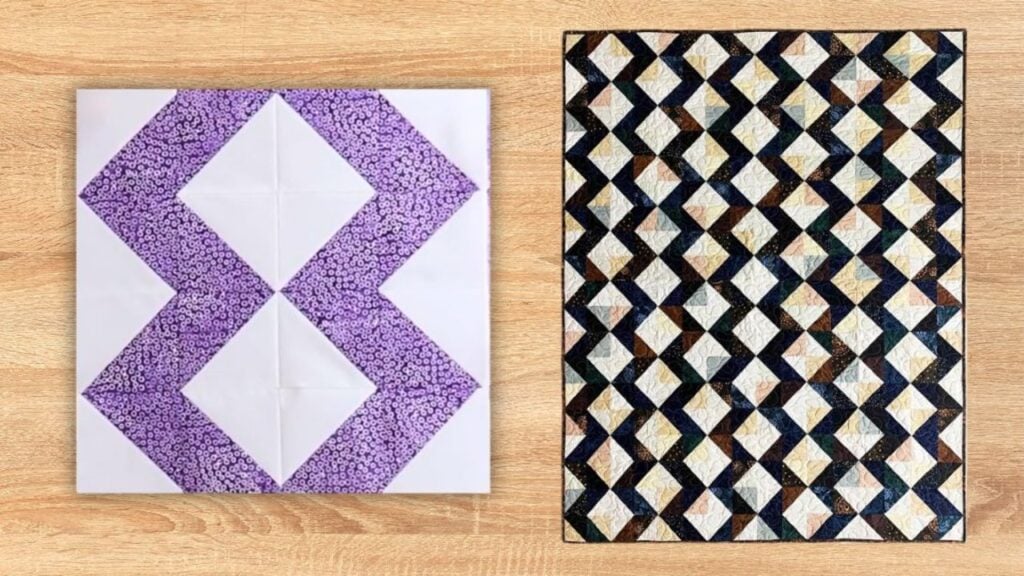 Finished Crazy Eights Quilt, a completed DIY project