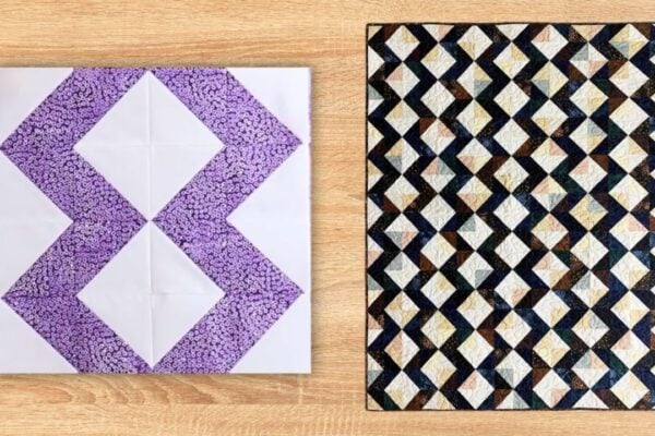 Finished Crazy Eights Quilt, a completed DIY project
