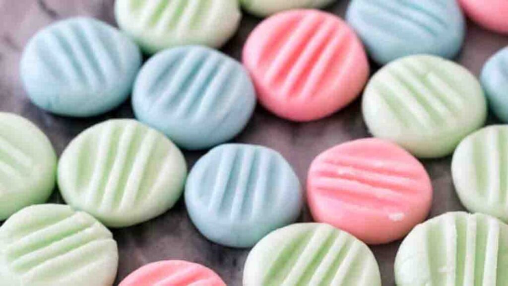 Old Fashioned Cream Cheese Mints, homemade and freshly served