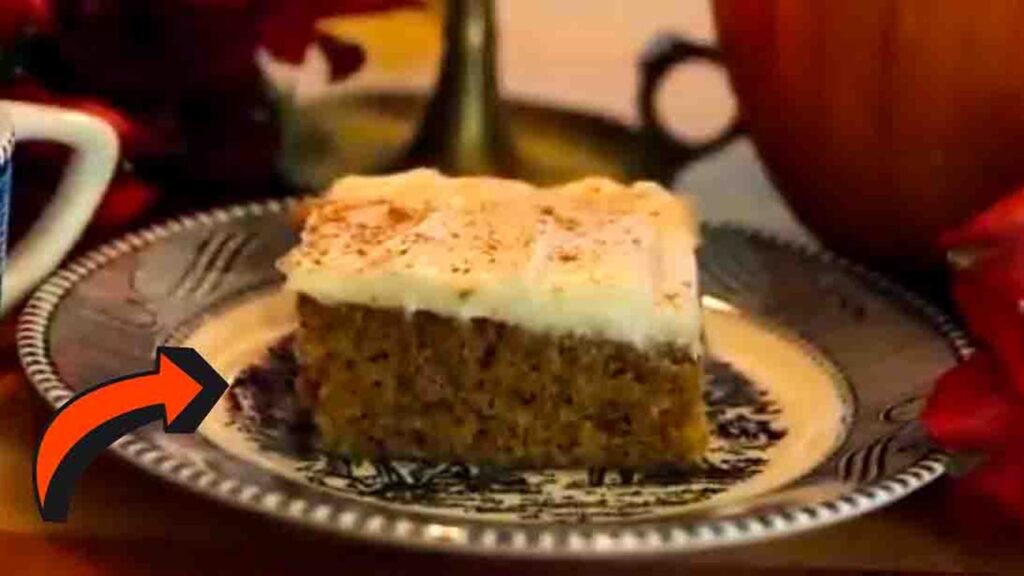 Cream Cheese Pumpkin Squares, homemade and freshly served