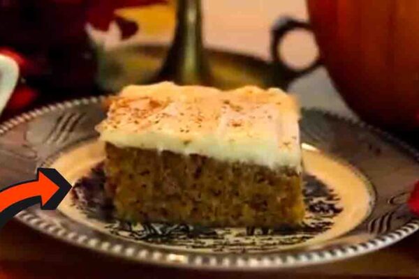 Cream Cheese Pumpkin Squares, homemade and freshly served