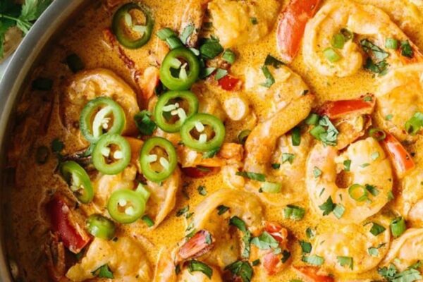Creamy Chipotle Shrimp, homemade and freshly served