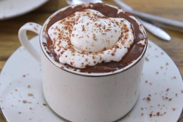 Creamy Italian Hot Chocolate, homemade and freshly served