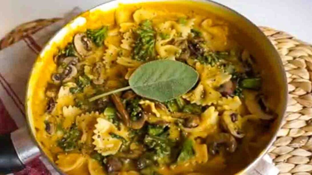Creamy Pumpkin Sage Pasta, homemade and freshly served