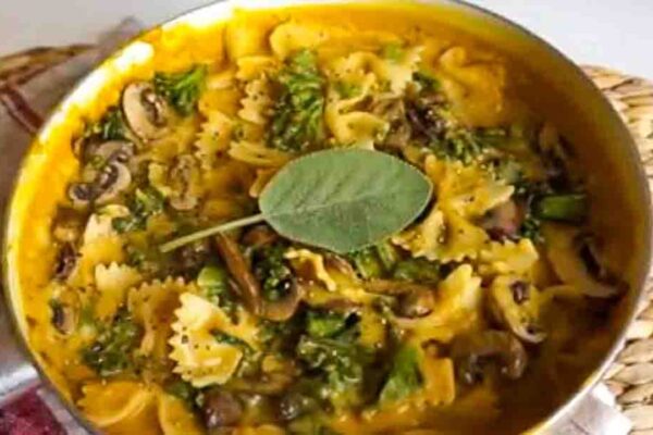 Creamy Pumpkin Sage Pasta, homemade and freshly served