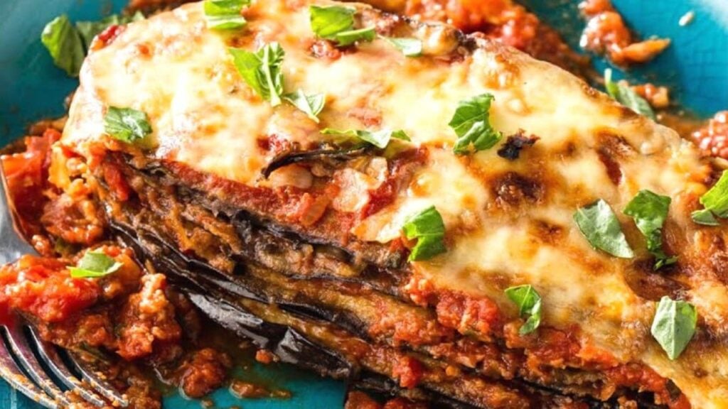 Crispy and Cheesy Eggplant Pecorino, homemade and freshly served