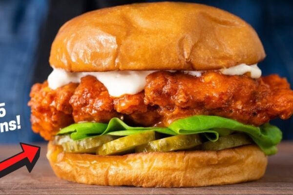 25-Minute Crispy Buffalo Chicken Sandwich, homemade and freshly served