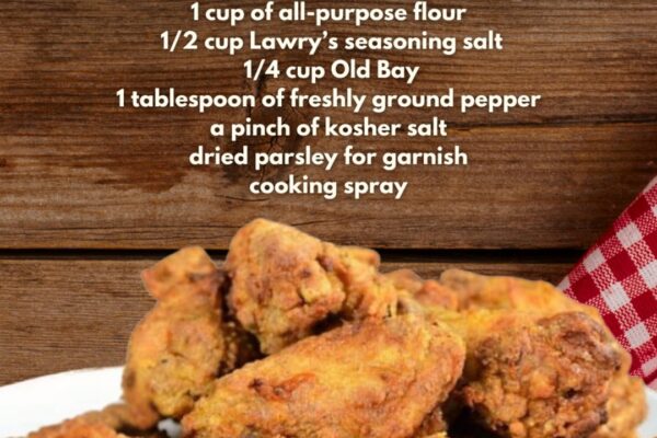 Crispy Chicken Air Fryer Wings, homemade and freshly served