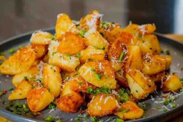 Crispy Duck Fat Potatoes, homemade and freshly served