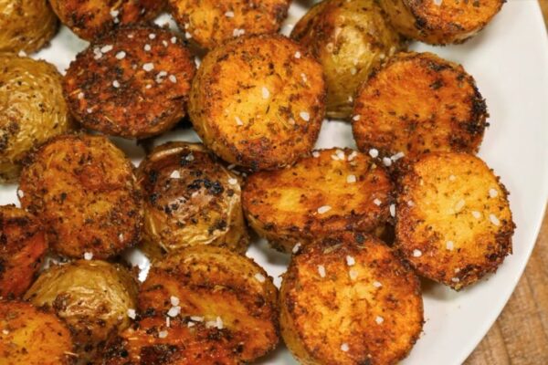 Crispy Oven Roasted Baby Potatoes, homemade and freshly served