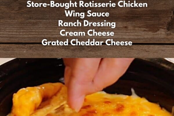 Crockpot Buffalo Chicken Dip, homemade and freshly served