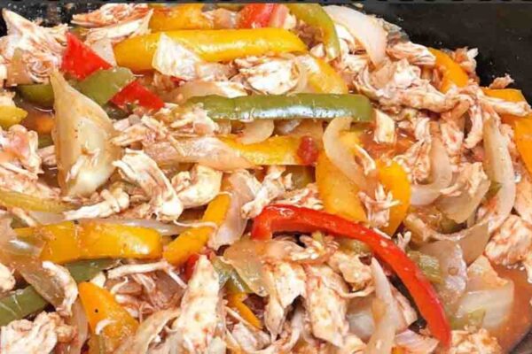 Crockpot Chicken Fajitas, homemade and freshly served