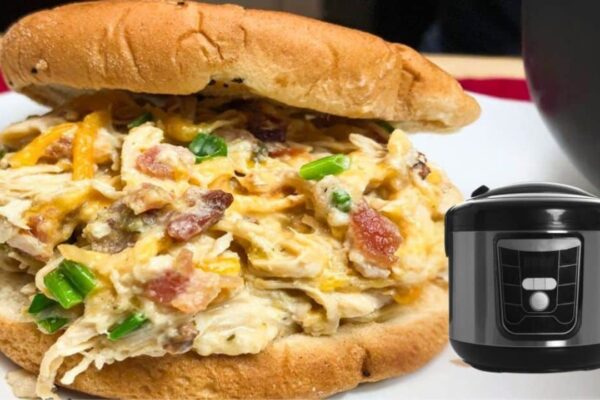 Crockpot Creamy Crack Chicken, homemade and freshly served
