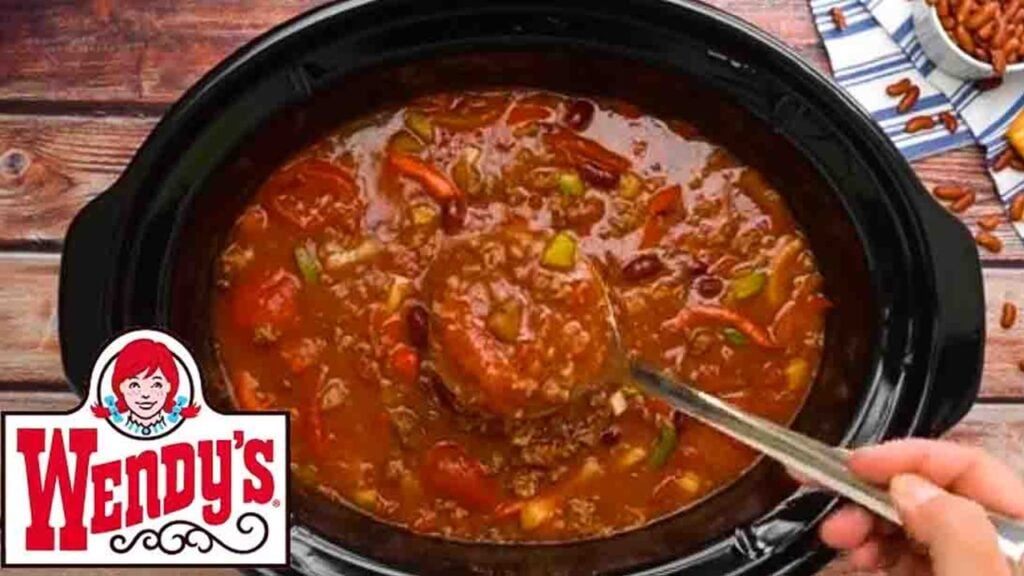 Crockpot Wendy’s Chili, homemade and freshly served
