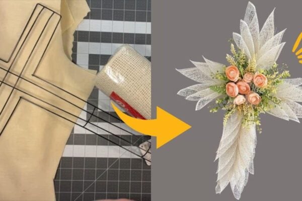 Finished a Cross Wreath, a completed DIY project