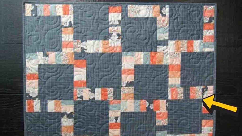 Finished Crumble Shuffle Quilt Pattern, a completed DIY project