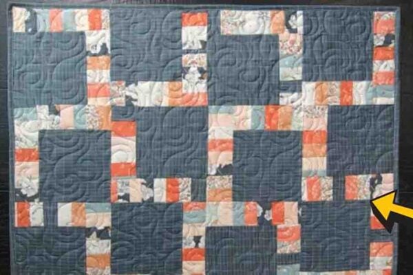 Finished Crumble Shuffle Quilt Pattern, a completed DIY project