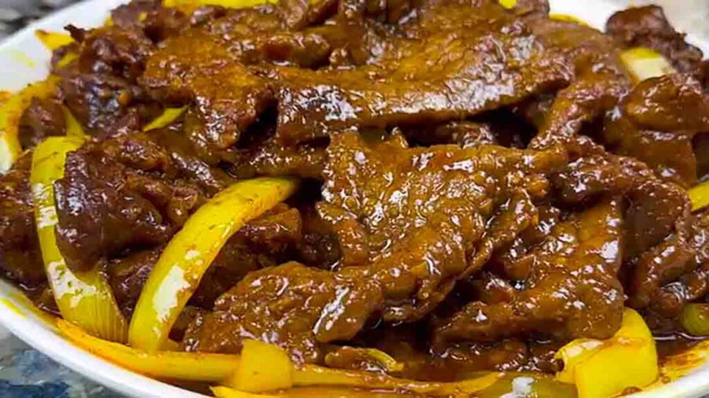 Curry Beef Stir-Fry, homemade and freshly served