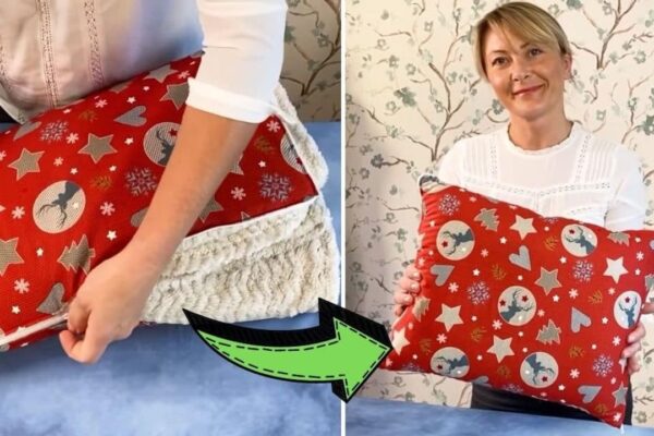 Finished 2-in-1 Cushion Blanket Sewing, a completed DIY project