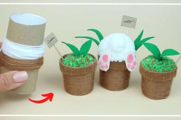 Finished Cute Bunny Spring DIY Decor, a completed DIY project