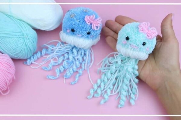 Cute Jellyfish Yarn DIY, homemade and freshly served