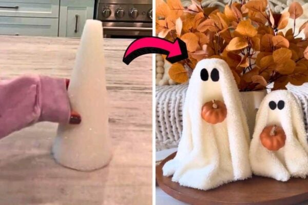 Finished Cute Mini Sherpa Ghosts DIY, a completed DIY project