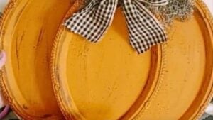 Cute Pumpkin Made Out of Dollar Tree Platters