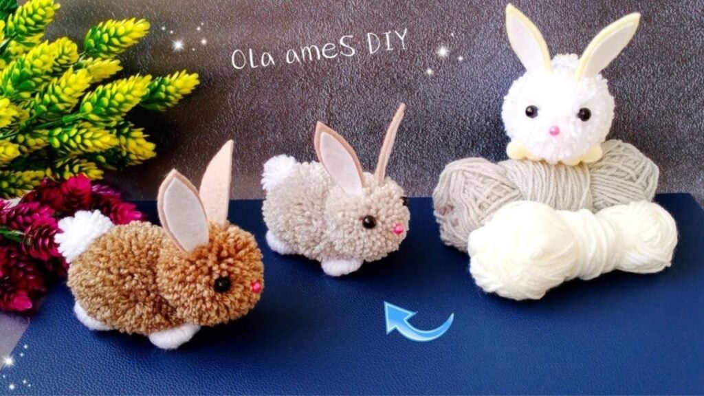 Finished Cute Woolen Bunny DIY, a completed DIY project