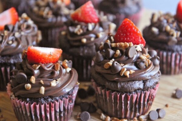 Death by Chocolate Cupcakes, homemade and freshly served