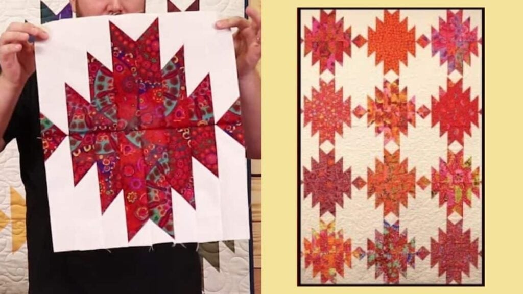 Finished Delectable Mountains Quilt, a completed DIY project