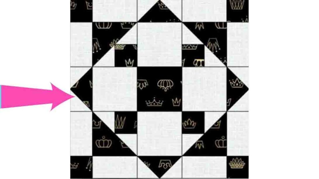 Finished Diamond Ring Quilt Block, a completed DIY project