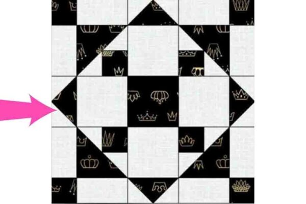 Finished Diamond Ring Quilt Block, a completed DIY project