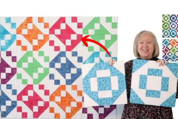 Finished Diamond Spools Quilt, a completed DIY project