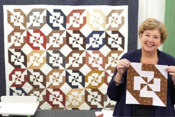 Finished Disappearing Double Pinwheel Quilt With Jenny Doan, a completed DIY project