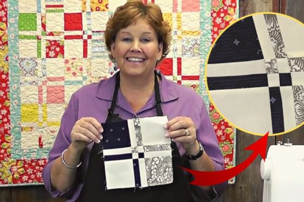 Finished Disappearing 4 Patch Quilt Block, a completed DIY project