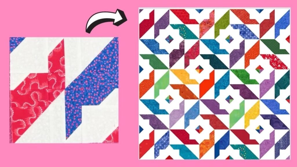 Finished Disappearing Harlequin Windcatcher Quilt, a completed DIY project
