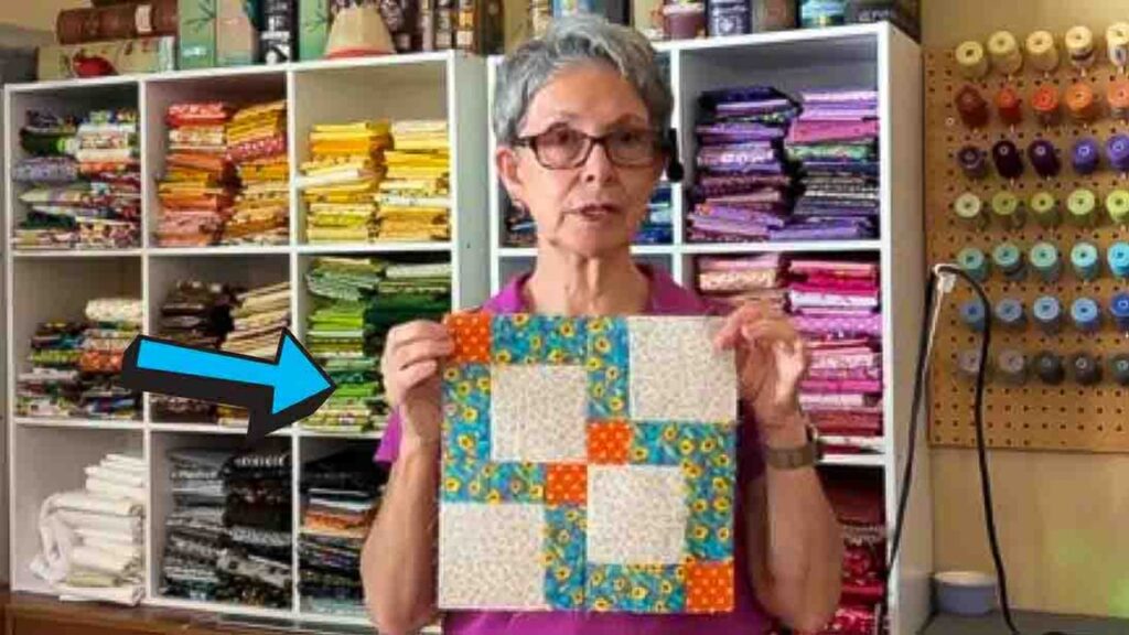 Finished Disappearing Nine Square Quilt Block, a completed DIY project